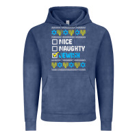 Vintage Denim nice naughty jewish ugly hanukkah sweater chanukah jew gift premium t Vintage Hoodie - minhPixels