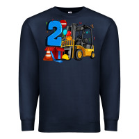 Navy forklift birthday two Premium Sweatshirt - Artiststas