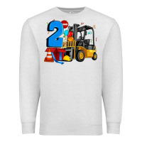 Oatmeal Heather forklift birthday two Premium Sweatshirt - Artiststas