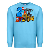 Ocean Blue forklift birthday two Premium Sweatshirt - Artiststas