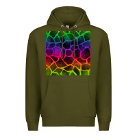 Army Green colorful giraffe seamless pattern Premium Hoodie - BundleAndBundleShop
