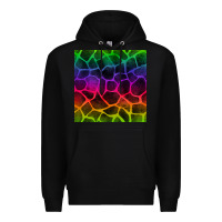 Black colorful giraffe seamless pattern Premium Hoodie - BundleAndBundleShop