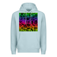 Blue Mist colorful giraffe seamless pattern Premium Hoodie - BundleAndBundleShop
