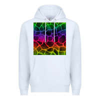 White colorful giraffe seamless pattern Premium Hoodie - BundleAndBundleShop