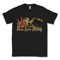 Black peace love hockey Classic Tee - RacoonDesign