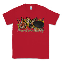 Red peace love hockey Classic Tee - RacoonDesign