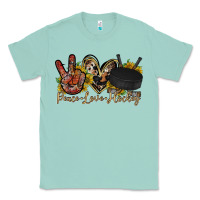 Seafoam peace love hockey Classic Tee - RacoonDesign