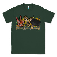 Sports Green peace love hockey Classic Tee - RacoonDesign