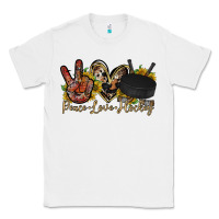 White peace love hockey Classic Tee - RacoonDesign