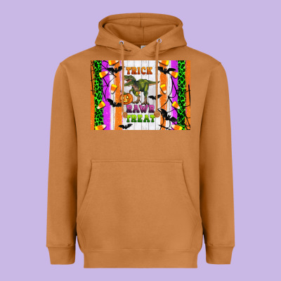 Trick Rawr Treat Kids Bottle Heavyweight Hoodie Designed By Artiststas