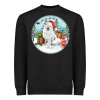 Black Christmas samoyed dog Heavyweight Sweatshirt - FaDigitalArtStudio