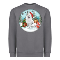 Storm Christmas samoyed dog Heavyweight Sweatshirt - FaDigitalArtStudio