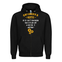 Black engineer engineering mechanical profession electrical gift Zipper Hoodie - minhPixels