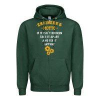 Sports Green engineer engineering mechanical profession electrical gift Zipper Hoodie - minhPixels