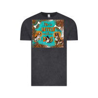 Vintage Black life is better with a dog Vintage Tee - TumblerDesignByShophia