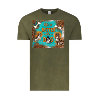 Vintage Olive life is better with a dog Vintage Tee - TumblerDesignByShophia