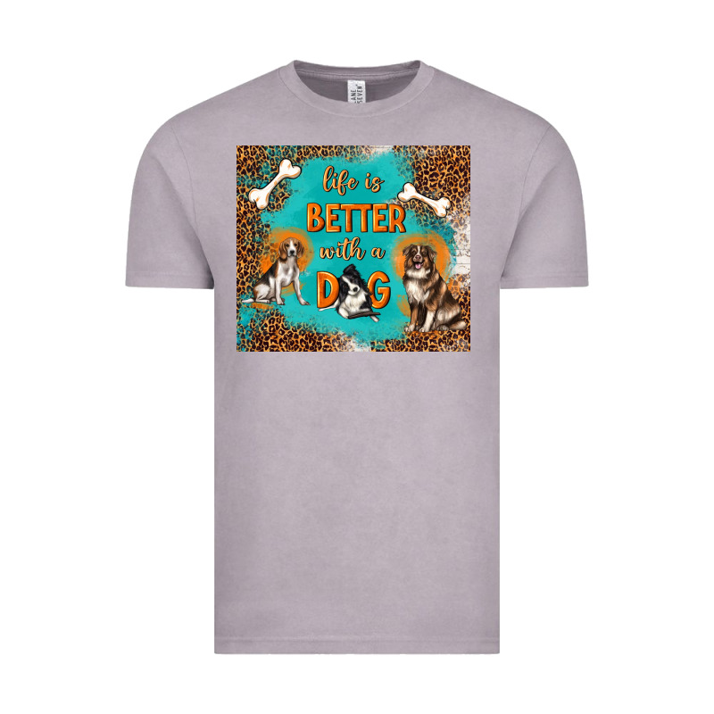 Life Is Better With A Dog Vintage Tee by TumblerDesignByShophia | Teevron