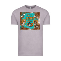 Vintage Zinc life is better with a dog Vintage Tee - TumblerDesignByShophia