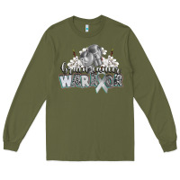 Army Green brain cancer warrior Long Sleeve Tee - CowGirlArtShop