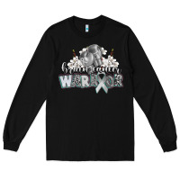 Black brain cancer warrior Long Sleeve Tee - CowGirlArtShop