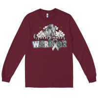 Burgundy brain cancer warrior Long Sleeve Tee - CowGirlArtShop