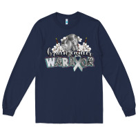 Navy brain cancer warrior Long Sleeve Tee - CowGirlArtShop