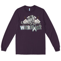 Plum brain cancer warrior Long Sleeve Tee - CowGirlArtShop