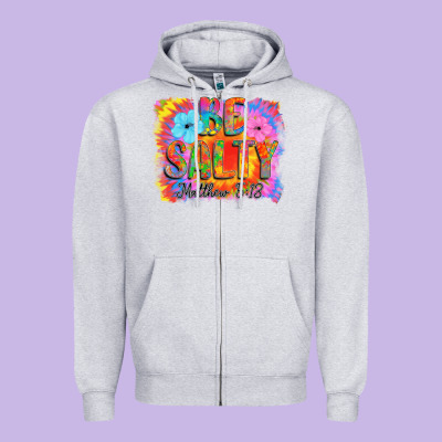Be Salty Zipper Hoodie Designed By Cowhidedigitalart