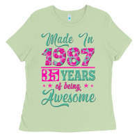 Matcha made in 1987, 35 years of being awesome Ladies Tee - Jasminsmagicworld