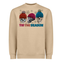 Mushroom tis the season skull winter Heavyweight Sweatshirt - FaDigitalArtStudio