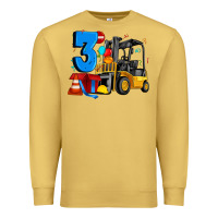 Antique Gold forklift birthday three Premium Sweatshirt - Artiststas