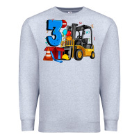 Heather Grey forklift birthday three Premium Sweatshirt - Artiststas