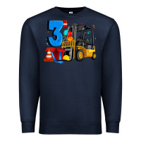 Navy forklift birthday three Premium Sweatshirt - Artiststas