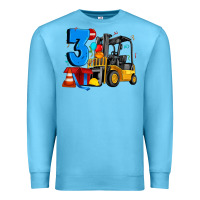 Ocean Blue forklift birthday three Premium Sweatshirt - Artiststas