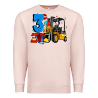 Pale Pink forklift birthday three Premium Sweatshirt - Artiststas