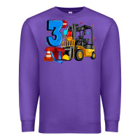 Purple forklift birthday three Premium Sweatshirt - Artiststas