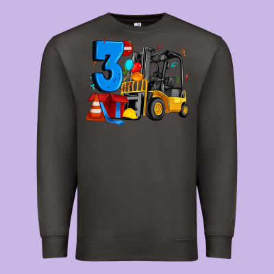 Forklift Birthday Three Premium Sweatshirt Designed By Artiststas