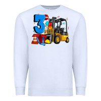 White forklift birthday three Premium Sweatshirt - Artiststas