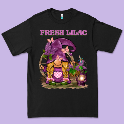 Fresh Lilac Gnome Premium Tee Designed By Barkaloodesign