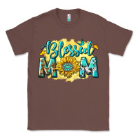Chestnut Blessed Mom with Sunflowers Classic Tee - texasbilliewilder