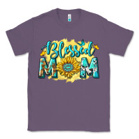 Lavender Blessed Mom with Sunflowers Classic Tee - texasbilliewilder