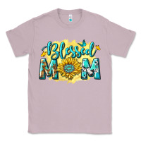 Lilac Blessed Mom with Sunflowers Classic Tee - texasbilliewilder