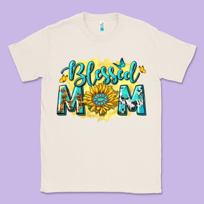 Blessed Mom With Sunflowers Classic Tee Designed By Texasbilliewilder