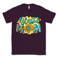 Plum Blessed Mom with Sunflowers Classic Tee - texasbilliewilder