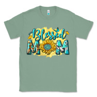 Sage Blessed Mom with Sunflowers Classic Tee - texasbilliewilder