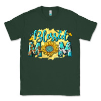 Sports Green Blessed Mom with Sunflowers Classic Tee - texasbilliewilder