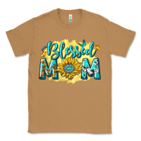 Toasted Coconut Blessed Mom with Sunflowers Classic Tee - texasbilliewilder