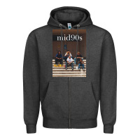 Charcoal Heather mid 90s movie Zipper Hoodie - minhPixels