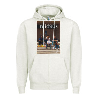 Oatmeal Heather mid 90s movie Zipper Hoodie - minhPixels