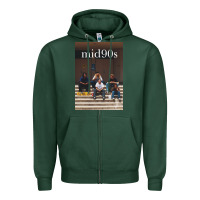 Sports Green mid 90s movie Zipper Hoodie - minhPixels
